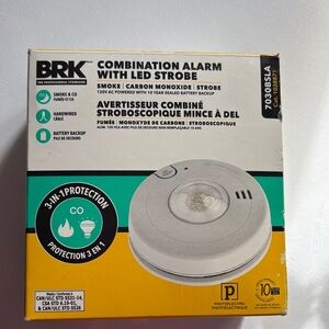 White Combination Smoke & CO Alarm with LED Strobe